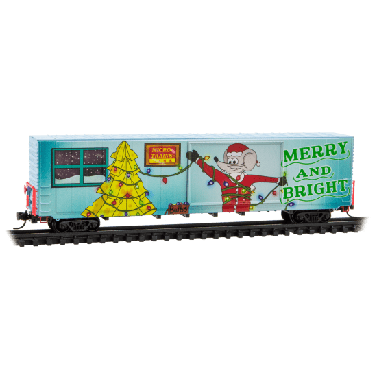 Micro-Trains Line 102 00 855 N, 60' Box Car, 2025 Christmas Car, Unlit - House of Trains