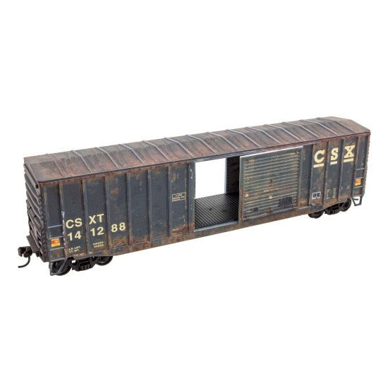 Micro - Trains Line 5600 - 005 HO 50' Box Car, Grit N' Grime Series, CSXT, 141288 - House of Trains