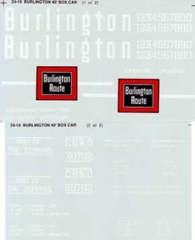 Microscale 24 - 19 G, Burlington Route 40' Boxcar - House of Trains