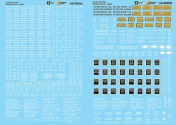 Microscale 48 - 660 O, Freight Car Data, Railroad Roman, White - House of Trains