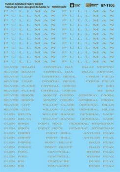 Microscale 60 - 1106 N, Sleeping Cars, Santa Fe, 1910 - 1950's - House of Trains