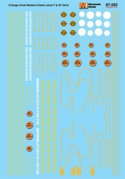 Microscale 60 - 593 N, Chicago Great Western, Diesels, F - Unit - House of Trains