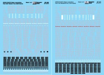 Microscale 60 - 63 Union Pacific Steam Locomotives (2 Sheets) - House of Trains