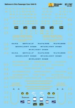 Microscale 60-797 N, Baltimore Ohio, Passenger Car, 1949-1970 - House of Trains