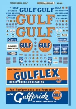 Microscale 60-902 N, Signs, Gulf Service Stations, 1936-1963 - House of Trains
