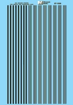 Microscale 87 - 1058 HO, DRGW, Stripes for Diesels, Passenger Cars - House of Trains
