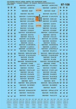 Microscale 87 - 108 HO, California Zephyr, Passenger Cars 1949 - 70 - House of Trains