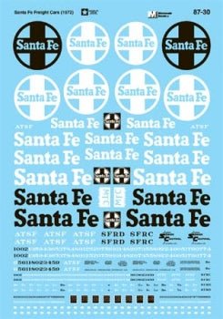 Microscale 87 - 30 HO, Santa Fe, Freight Cars, 1972 - 1988 - House of Trains