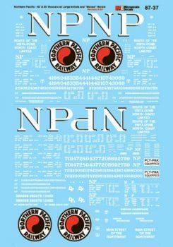 Microscale 87 - 37 HO, Northern Pacific, 40' 50' and 60' Box Cars, 1958 - 1970 - House of Trains