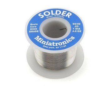 Miniatronics 10 - 640 - 04 Rosin Core Solder 60/40, .03, 1 Diameter, 4.0 Ounce - House of Trains