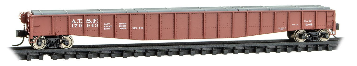 MTL 107 00 012 N, 65' 70 - Ton Mill Gondola, ATSF, 170943 - House of Trains