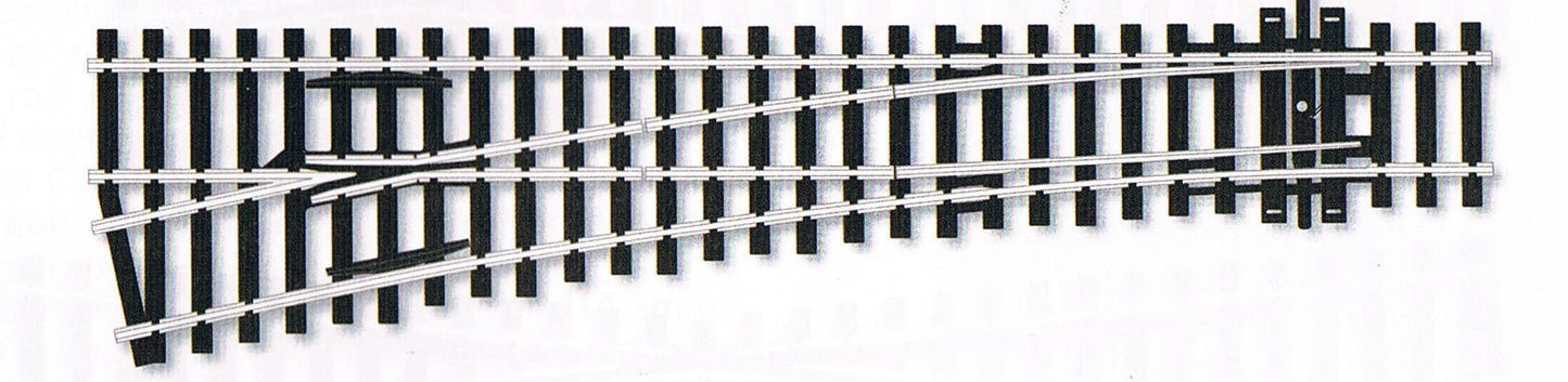 Peco SL-96 HO Code 100 Insulfrog Medium Left Hand Turnout, 6 - House of Trains