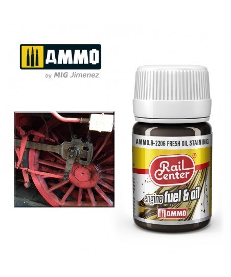 Rail Center Paint R - 2206, Nature Effects, Fresh Oil Staining, 35ml bottle, Enamel Paint - House of Trains