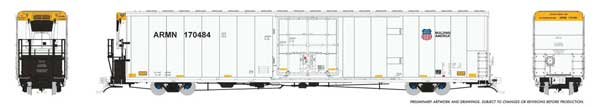 Rapido 167505-1 HO, Greenbrier 7780 CU FT Reefer, MoSound Equipped, Union Pacific, Bulding America Logo, 2013+, ARMN 170380 - House of Trains