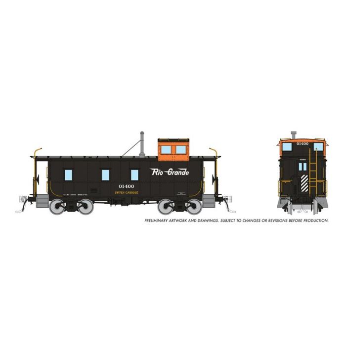 Rapido 225001 HO, DRGW Steel Riveted Caboose, Rio Grande, 01400 - House of Trains
