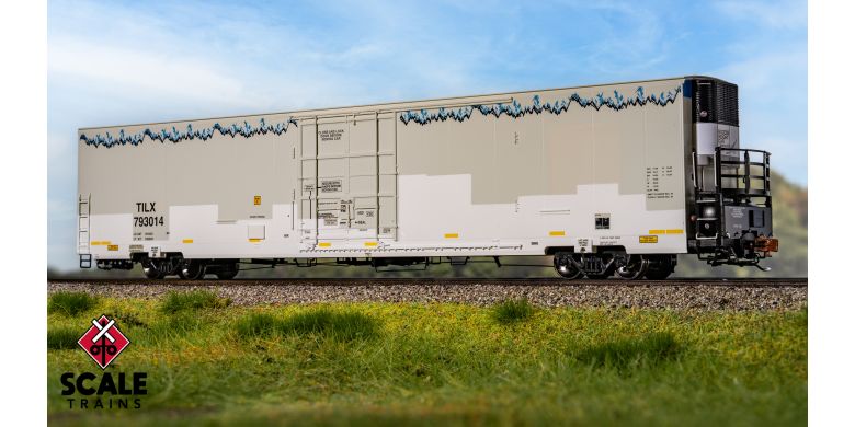 Scale Trains 38959 HO, Rivet Counter, Trinity 82' 7883 Cubic Foot Reefer, Trinity Industies Leasing Company, Carrier HVAC, TILX 793078 - House of Trains