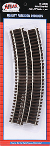 Atlas 530 HO, Code 83, 15" Radius Curve, 30 Degree, 6 Pieces
