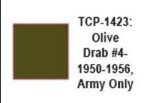 Tru Color TCP-1423, 1950-1956, Army Only, Korean War, Olive Drab 4 Paint, 1 Ounce - House of Trains