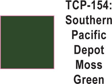 Tru Color TCP - 154 Southern Pacific Depot Moss Green Paint 1 ounce - House of Trains