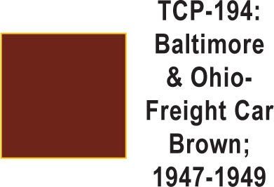 Tru Color TCP - 194 Baltimore and Ohio 1947 - 49 Freight Car Brown Paint 1 ounce - House of Trains