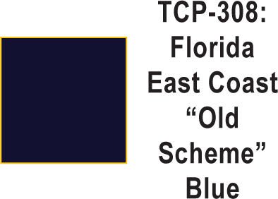 Tru Color TCP - 308 Florida East Coast, Old Scheme Blue 1 ounce - House of Trains