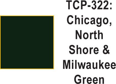 Tru Color TCP - 322 Chicago North Shore and Milwaukee, Green Paint 1 ounce - House of Trains