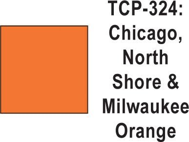 Tru Color TCP - 324 Chicago North Shore and Milwaukee, Orange Paint 1 ounce - House of Trains