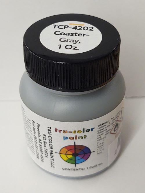 Tru Color TCP - 4202 Matte Coaster, Gray, Paint 1 ounce - House of Trains