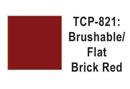 Tru Color TCP - 821 Flat Brick Red Paint 1 Fluid Ounce - House of Trains