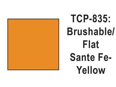 Tru Color TCP - 835 Flat Santa Fe Yellow Paint 1 Fluid Ounce - House of Trains