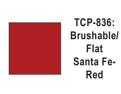 Tru Color TCP - 836 Flat Santa Fe Red Paint 1 Fluid Ounce - House of Trains