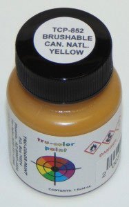 Tru Color TCP - 852 Brushable Canadian National Yellow, Flat Paint, 1 Fluid Ounce - House of Trains