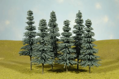 Bachmann Scene Scapes 32212, Blue Spruce Trees, 8" - 10", 3 Trees