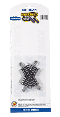 Bachmann 44542 HO Nickel Silver E-Z Track 60 Degree Crossing