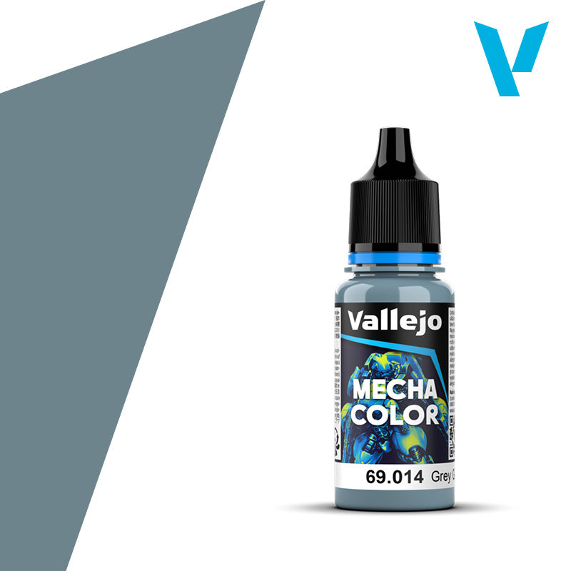 Vallejo 69.014 Mecha Color, Grey Green Paint, 0.6 fl oz, 18ml.