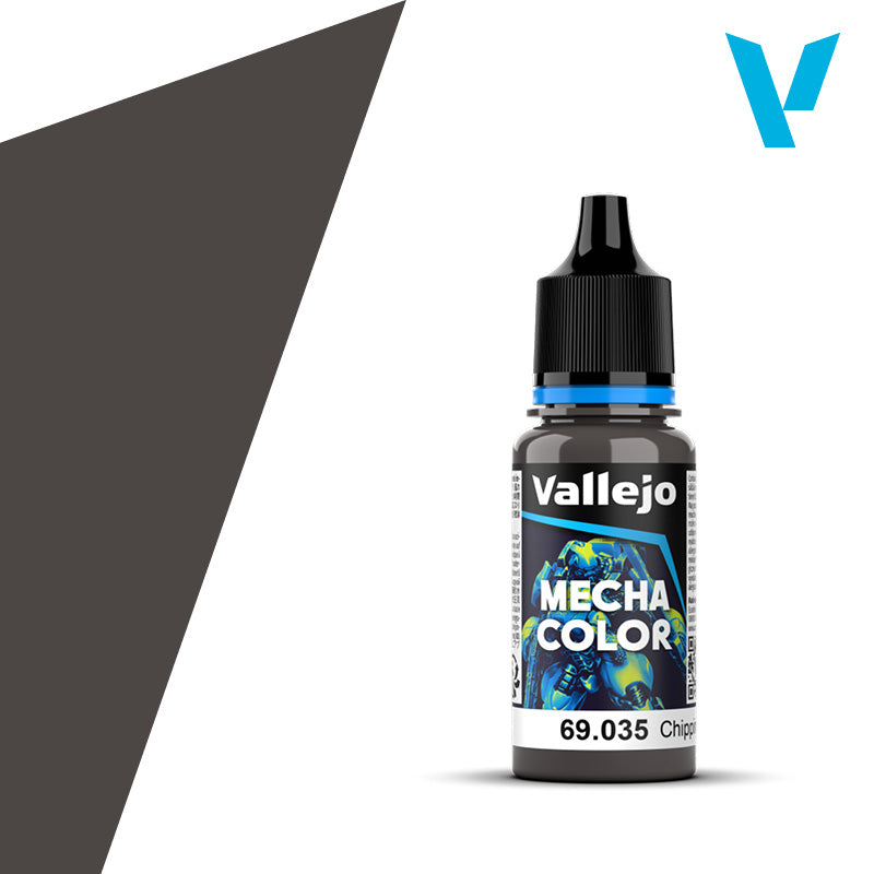 Vallejo 69.035 Mecha Color, Chipping Brown Paint, 0.6 fl oz, 18ml.