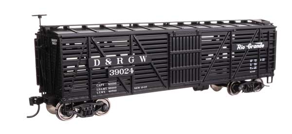 Walthers 910 - 41456 HO, 40' Wood Stock Car, DRGW, 39024 - House of Trains