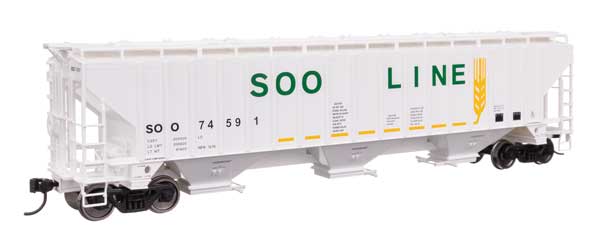 Walthers 910 - 49075 HO, Trinity 4750 Covered Hopper, SOO 74591 - House of Trains