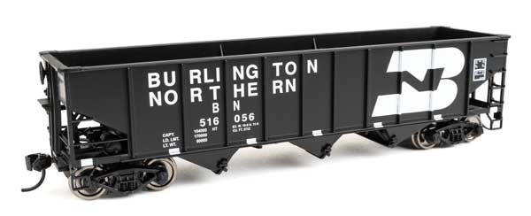 Walthers Mainline 910 - 56705 HO, 40' AAR 70 Ton 3 - Bay Open Hopper, Burlington Northern, BN 516056 - House of Trains