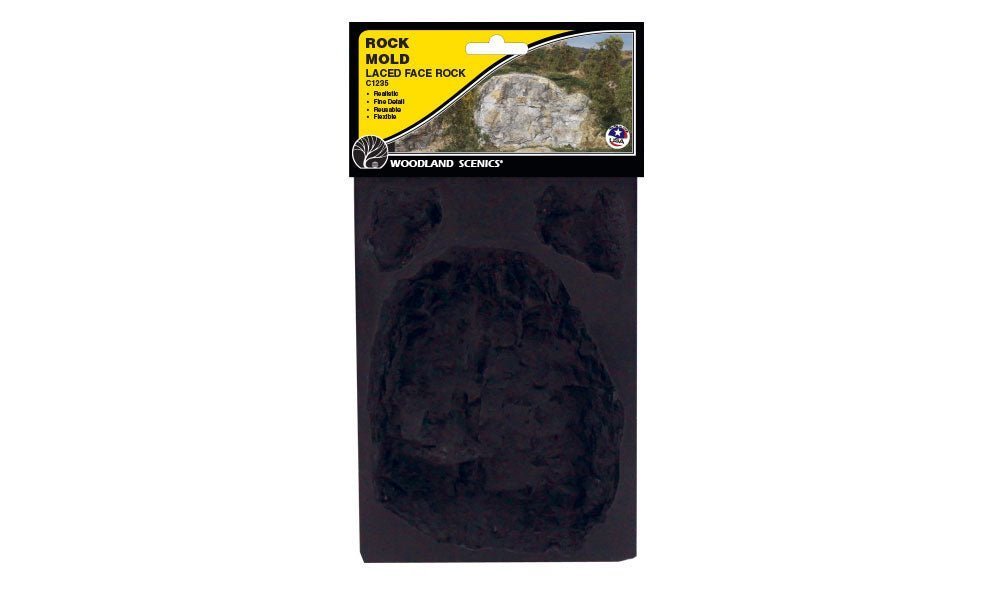Woodland Scenics 1235, Rock Mold, Laced Face Rock - House of Trains