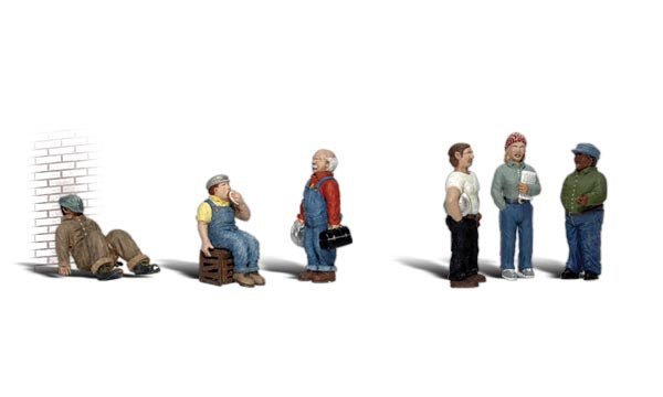 Woodland Scenics 1867 HO Factory Workers (7 Pieces) - House of Trains