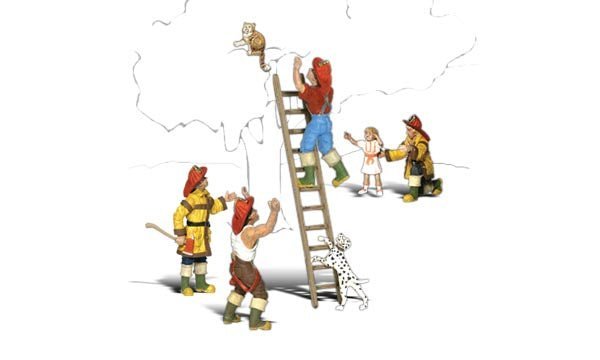 Woodland Scenics 1882 HO, Firemen to the Rescue, Pieces - House of Trains