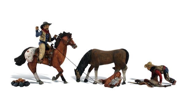 Woodland Scenics 1940 HO Ridin and Ropin (6 Pieces) - House of Trains