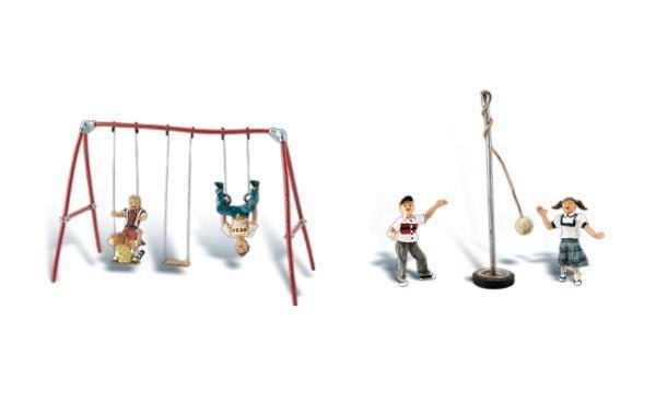 Woodland Scenics 1943 HO, Playground Fun, 6? Pieces - House of Trains