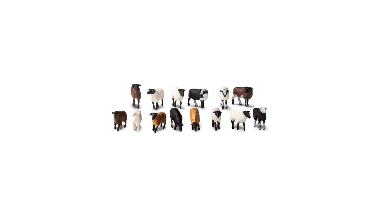 Woodland Scenics 1964 HO Flock of Sheep (14 Pieces) - House of Trains