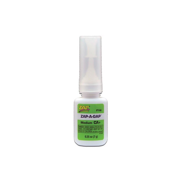 ZAP PT - 04 Zap CA+, Medium CA+, Adhesive Glue .25oz (7grams) - House of Trains