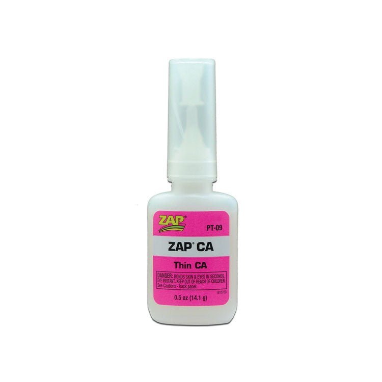 ZAP PT - 09 Zap CA, Thin CA, Adhesive Glue .5oz (14.1grams) - House of Trains