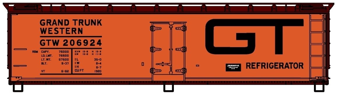 Accurail 4859 HO, 40' Wood Reefer, Grand Trunk Western, GTW, 206924 - House of Trains