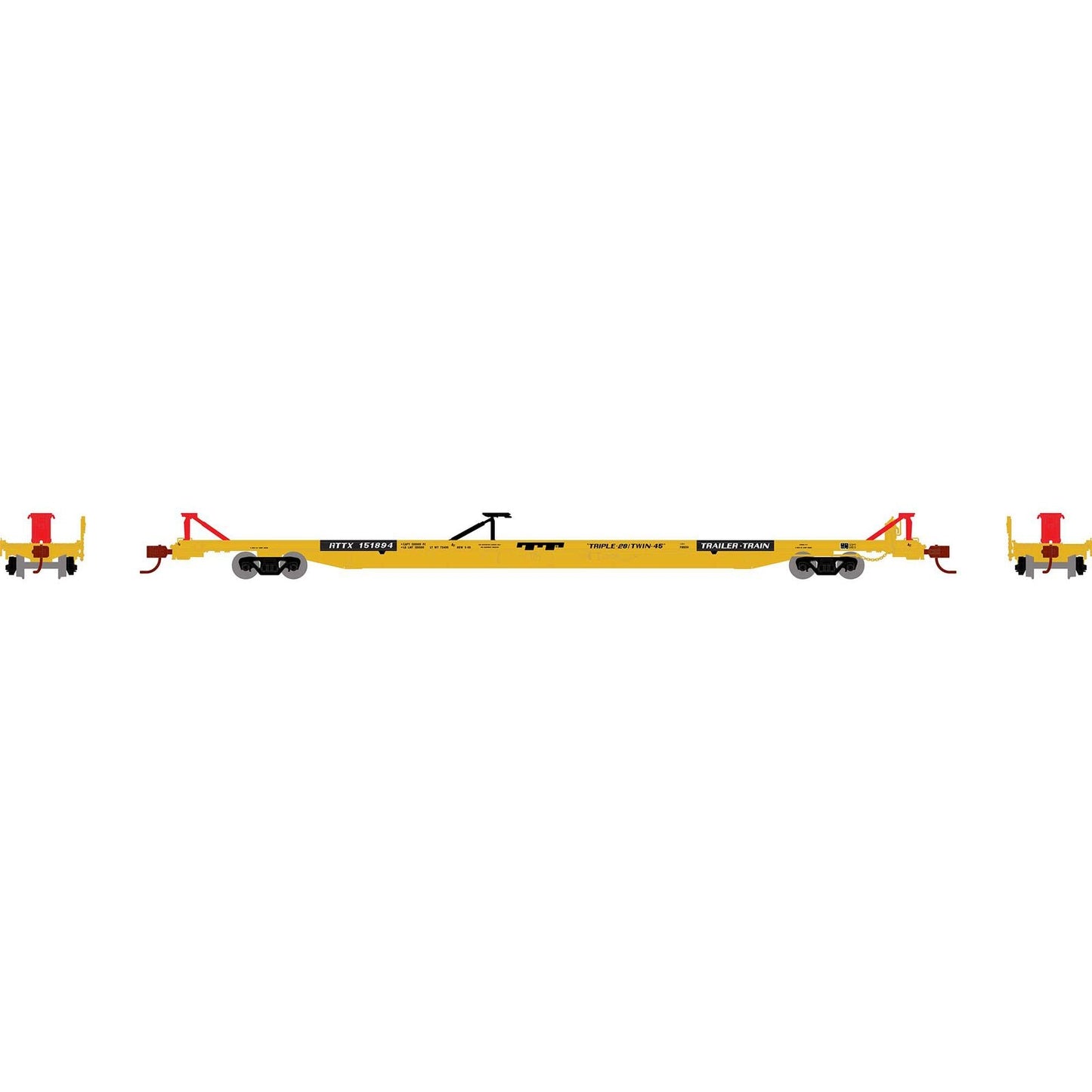 Athearn 14349 N, F89F 89', 8" TOFC Flat Car, Trailer Train, RTTX, 151894 - House of Trains