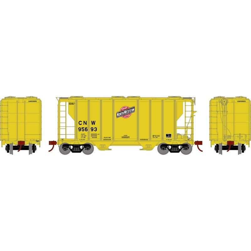 Athearn 63810 HO, PS 2600 2-Bay Covered Hopper, CNW, 95693 - House of Trains